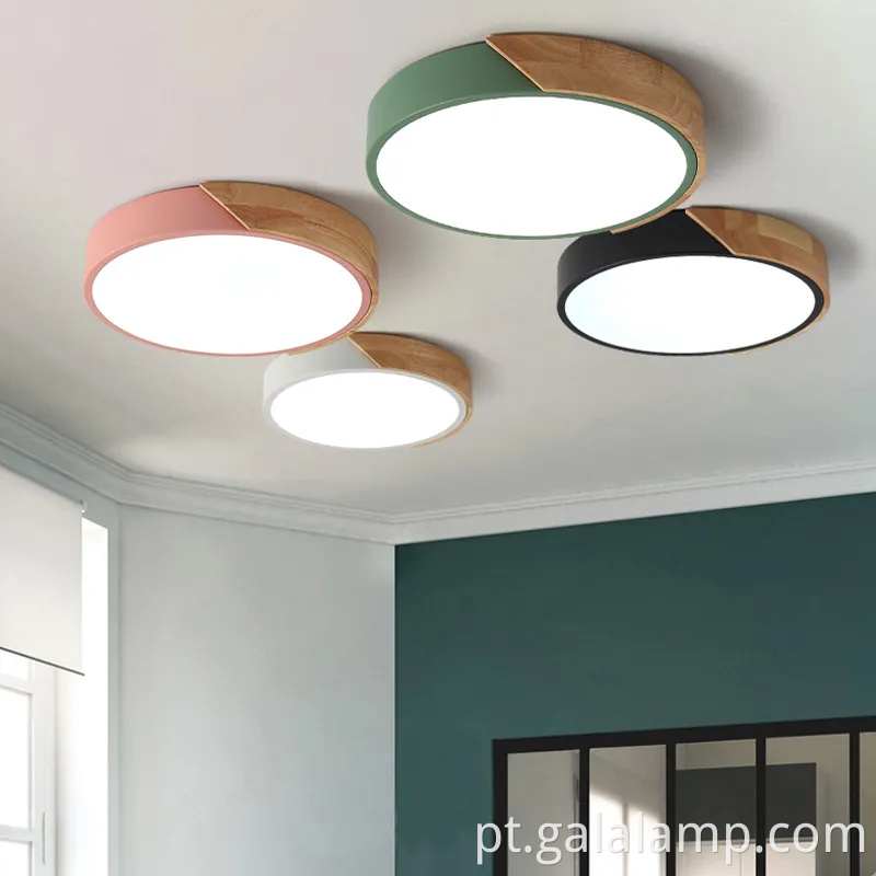 Lâmpada de teto LED de redonda minimalista nórdica moderna para casa